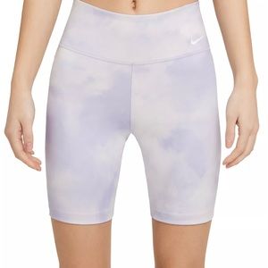 Nike Purple Bike Shorts Dri-Fit Icon Clash Pastel Tie Dye Gym Yoga Workout Sz XS